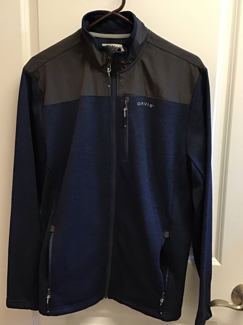Orvis Navy and Black Lightweight Full-Zip Shirt Jacket